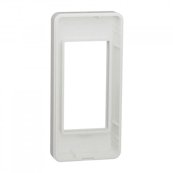 Vignette 2 produit Unica - plaque de finition troite - Blanc - 1 module | Ref : NU200118