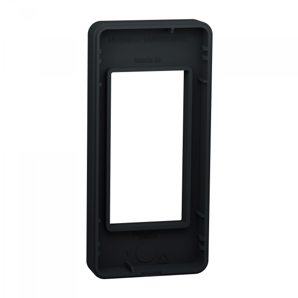 Vignette 2 produit Unica - plaque de finition troite - Anthracite - 1 module | Ref : NU200154