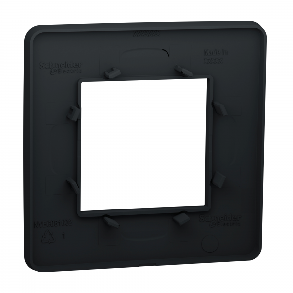 Vignette 2 produit Unica Studio - plaque de finition - Anthracite - 1 poste | Ref : NU200254