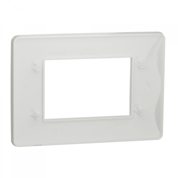 Vignette 2 produit Unica Studio - plaque de finition - Blanc - 3 modules | Ref : NU210318
