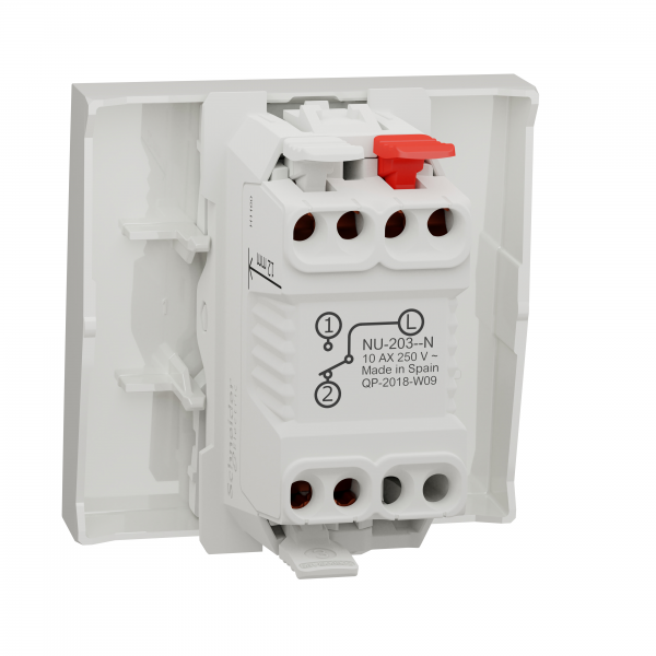 Vignette 2 produit Unica - va-et-vient - 10A - connex rapide - 2 mod - Blanc - emballage en bote | Ref : NU320318F