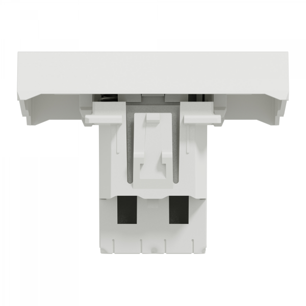 Vignette 2 produit Unica - bouton-poussoir NO - 10A - connexion rapide - 2 mod - Blanc - mca seul | Ref : NU320618F