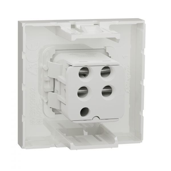 Vignette 2 produit Unica - interrupteur bipolaire - 20A - 2 mod - Blanc - mca seul | Ref : NU322518