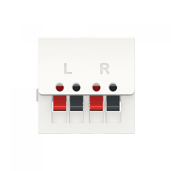 Vignette 2 produit Unica - prise haut-parleur 2 sorties rouge + noir - 2 mod - Blanc - mca seul | Ref : NU348618