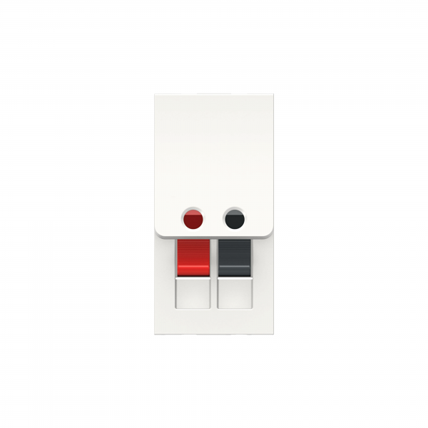 Vignette 2 produit Unica - prise haut-parleur 1 sortie rouge + noir - 1 mod - Blanc - mca seul | Ref : NU348718
