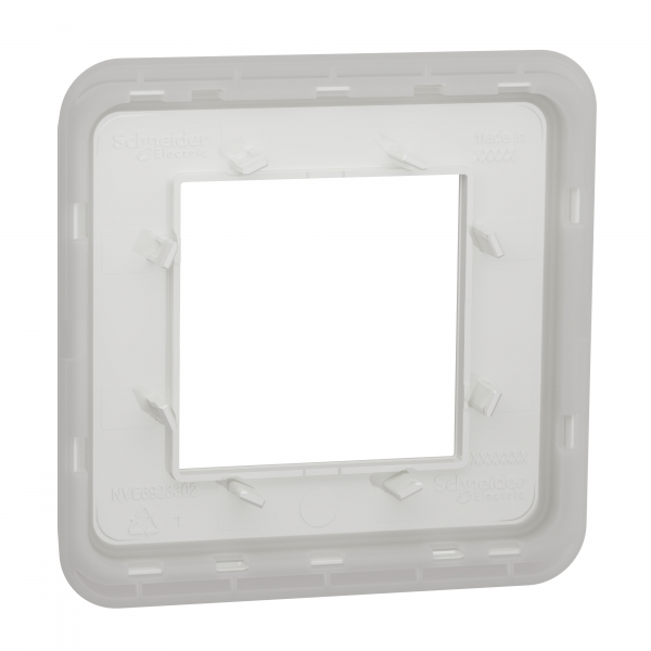 Vignette 2 produit Unica Pro - plaque de finition - Blanc - 1 poste | Ref : NU400218