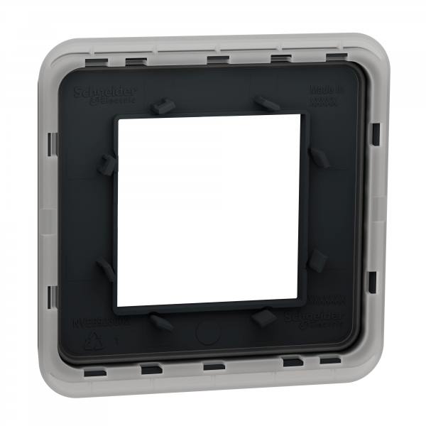 Vignette 2 produit Unica Pro - plaque de finition - Anthracite - 1 poste | Ref : NU400254