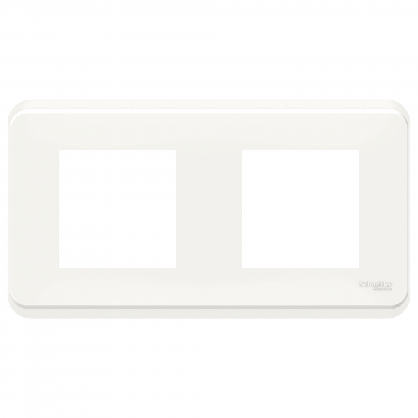 Vignette 2 produit Unica Pro - plaque de finition - Blanc - 2 postes | Ref : NU400418
