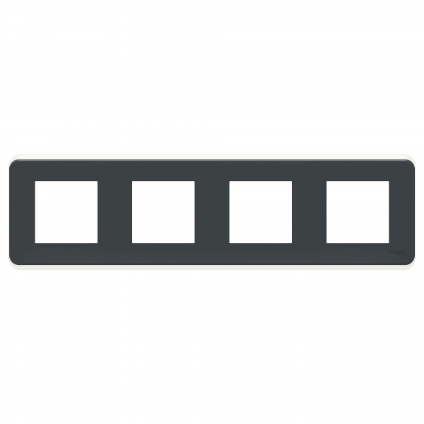 Vignette 2 produit Unica Pro - plaque de finition - Anthracite - 4 postes | Ref : NU400854