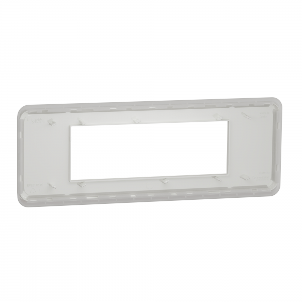 Vignette 2 produit Unica Pro - plaque de finition - Blanc - 6 modules | Ref : NU411618