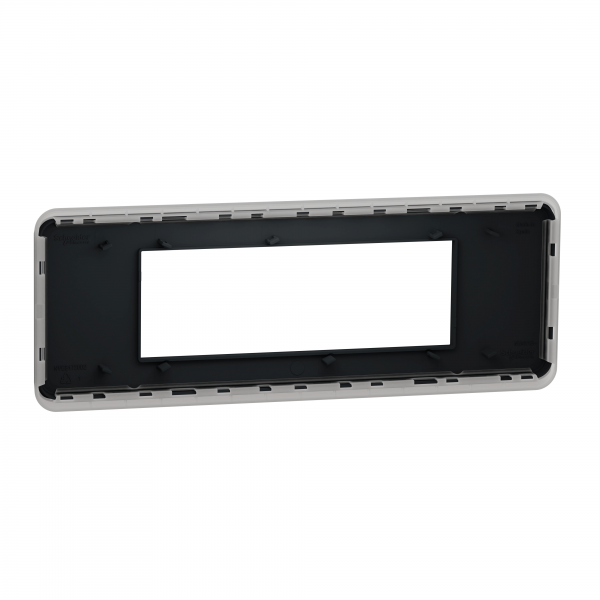 Vignette 2 produit Unica Pro - plaque de finition - Anthracite - 6 modules | Ref : NU411654
