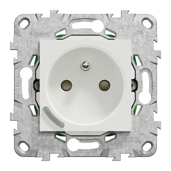 Vignette 2 produit Wiser Unica - Prise 2P+T connect�e - 16A  - zigbee - Blanc | Ref : NU555918