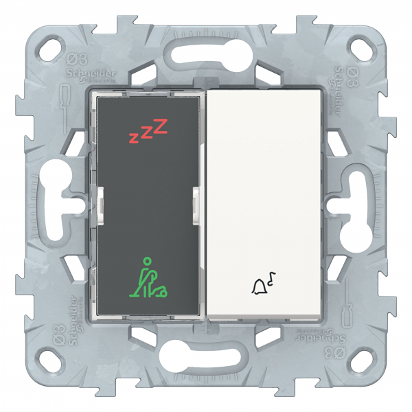 Vignette 2 produit Unica - sonnette + voyant indicateur chambre htel - Blanc - mca + support | Ref : NU577718