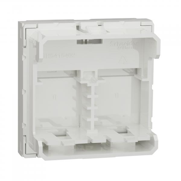 Vignette 2 produit Unica - prise pour 2 RJ45 S-One - 2 mod - Blanc - méca seul | Ref : NU942018