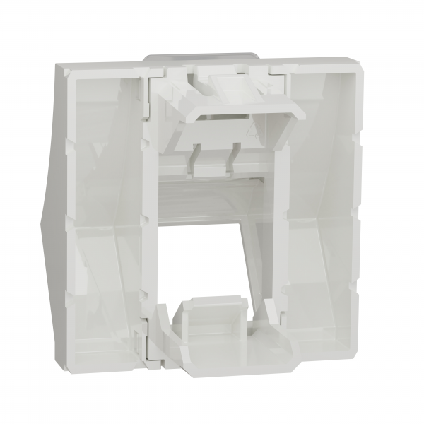 Vignette 2 produit Unica - prise pour 1 RJ45 Keystone/Systimax - 2 mod inclin - Blanc - mca seul | Ref : NU946418