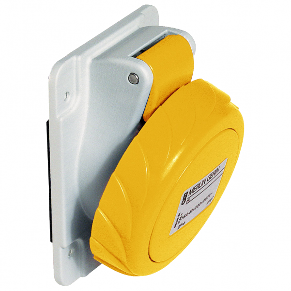 Vignette 2 produit PratiKa - socle de prise inclinée -16A - 2P+T - 100-130 V CA- IP67 - à vis | Ref : PKF16F713
