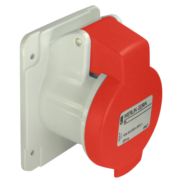 Vignette 2 produit PratiKa - socle de prise droite -16A - 3P+T - 380-415 V CA- IP44 -  vis | Ref : PKF16G434