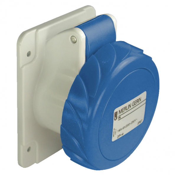 Vignette 2 produit PratiKa - socle de prise droite -16A - 2P+T - 200-250 V CA- IP67 - à vis | Ref : PKF16G723