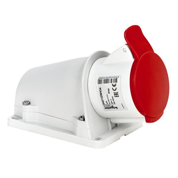 Vignette 2 produit Socle prise BT saille inclinée, connexion vis, IP44, 32 A 3P+T 380-415 V | Ref : PKF32W434