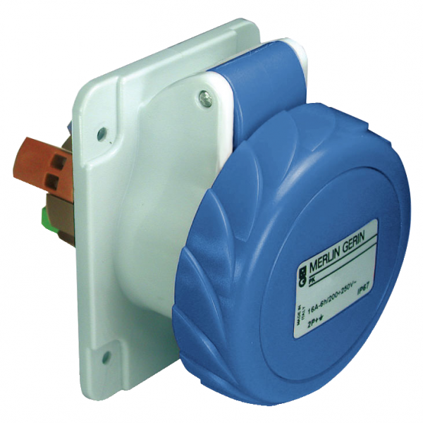 Vignette 2 produit PratiKa - socle de prise industrielle droite 16 A - 2P+T - 200-250 V CA - IP67 | Ref : PKY16G723