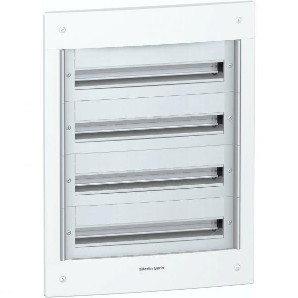 Vignette 2 produit Pragma - coffret encastr 4 ranges 24 modules - 160A - sans porte - blanc | Ref : PRA22424W