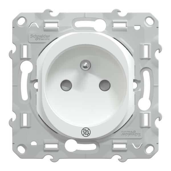 Vignette 2 produit Ovalis - prise de courant  puits - 2P+T - Antibactrien - fixation vis - griffes en option - Raccordement : 1 x 1.5?2 x 4 mm souple / rigide / multibrin - bornes automatiques - 16 A - 250 VCA 50 Hz - IK04 IP21D - protection peinture - NF | Ref : S300059