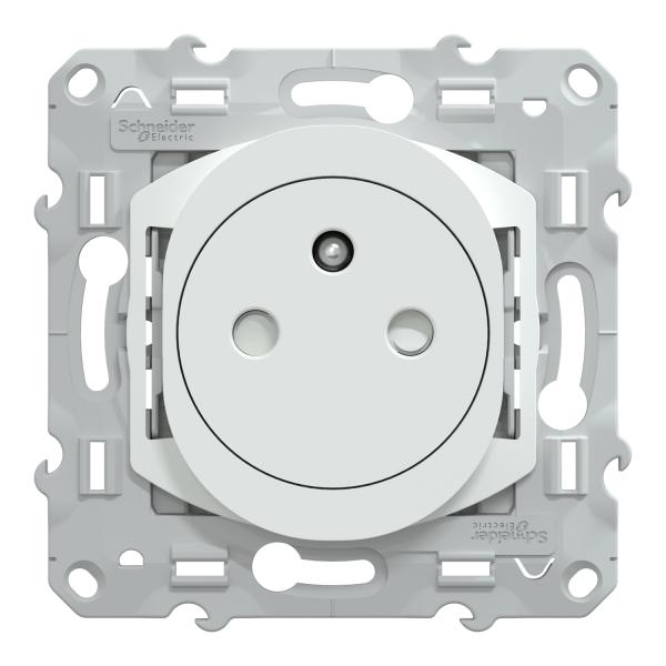 Vignette 2 produit Ovalis - prise de courant affleurante - 2P+T - Blanc - fixation par vis uniquement - Raccordement : 1 x 1.5?Ķ2 x 4 mm? souple / rigide / multibrin - bornes automatiques - 16 A - 250 VCA 50 Hz - IK04 IP21D  - protection peinture - NF | Ref : S320052
