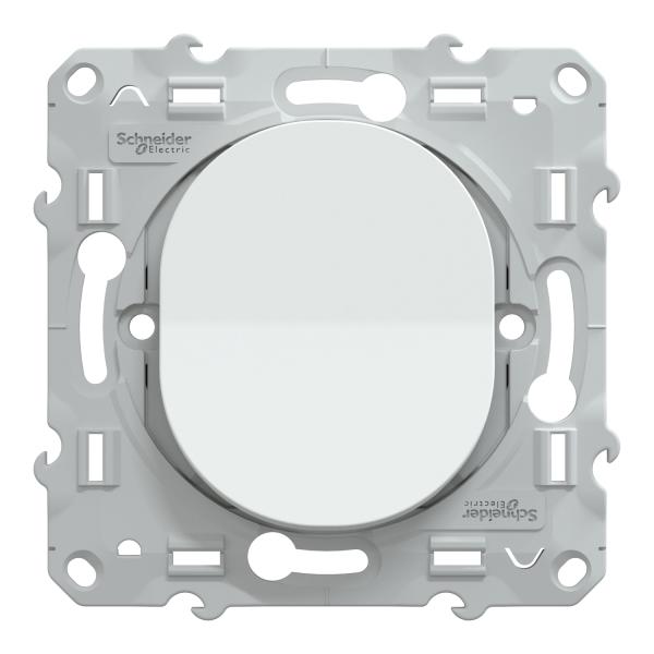 Vignette 2 produit Ovalis - va-et-vient - blanc - Fixation par vis - 3x2 bornes auto - 10 AX - 250 V CA 50 Hz - IK04 - IP21 D - couvercle de protection peinture - Certifi NF | Ref : S320204