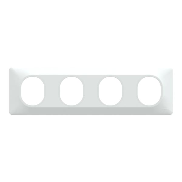 Vignette 2 produit Plaque 4 post Horiz 71mm Blanc | Ref : S320708