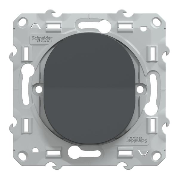 Vignette 2 produit Ovalis - va-et-vient - anthracite - Fixation par vis - 3x2 bornes auto - 10 AX - 250 V CA 50 Hz - IK04 - IP21 D - couvercle de protection peinture - Certifi NF | Ref : S340204