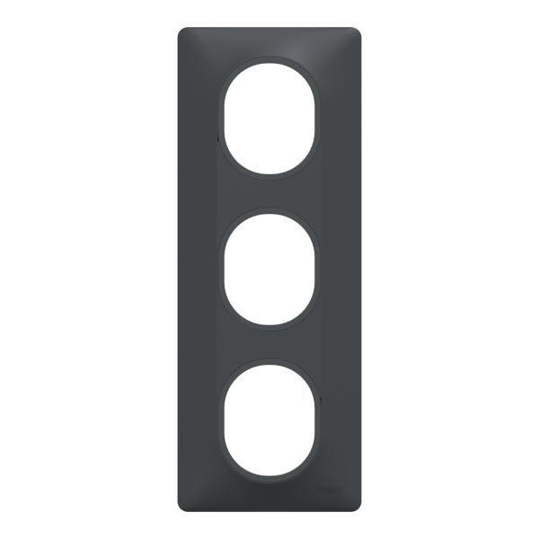 Vignette 2 produit Plaque 3 postes Vert 71mm Anth | Ref : S340726