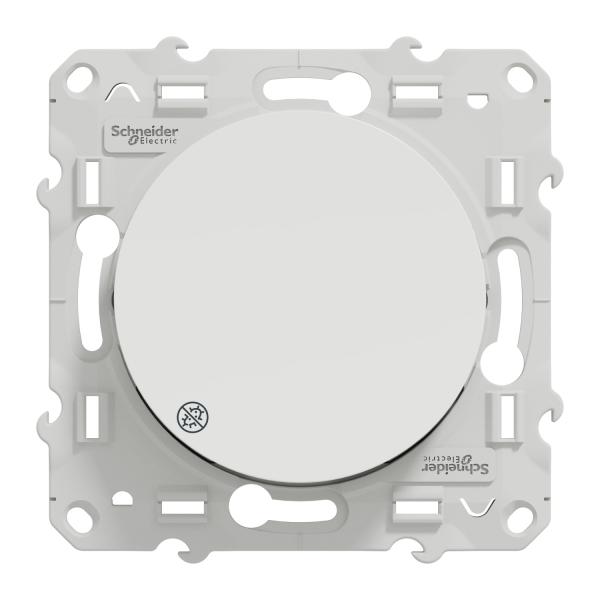 Vignette 2 produit Odace - va-et-vient - Antibacterien - fixation par vis - 3 bornes automatiques - 10A - 250V CA 50 Hz - IK04 - IP21 D - livr avec cache de protection peinture - certifi NF | Ref : S500204