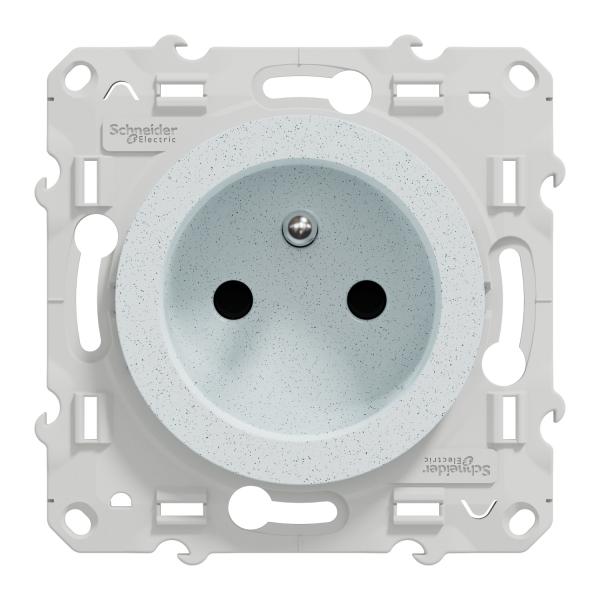 Vignette 2 produit Odace - prise de courant - 2P+T - franaise - blanc recyclbrillant - fixation par vis - Raccordement : 1 x 1.5?2 x 2 -5 mm souple | 1 x 1.5?2 x 4 mm rigide / multibrin - bornes automatiques - 16 A - 250VCA 50 Hz - NF - IK04 - IP21D | Ref : S510049