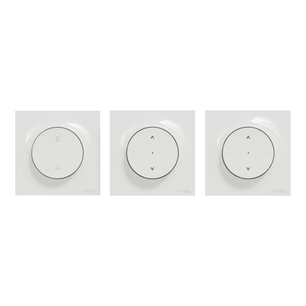 Vignette 2 produit Wiser Odace - Kit commande sans fils et 2 volets roulants zigbee 3.0 enccastré - permet de centraliser 2 interrupteurs volets roulants Wiser en connexion directe avec la commande contralisée Wiser. | Ref : S520567K