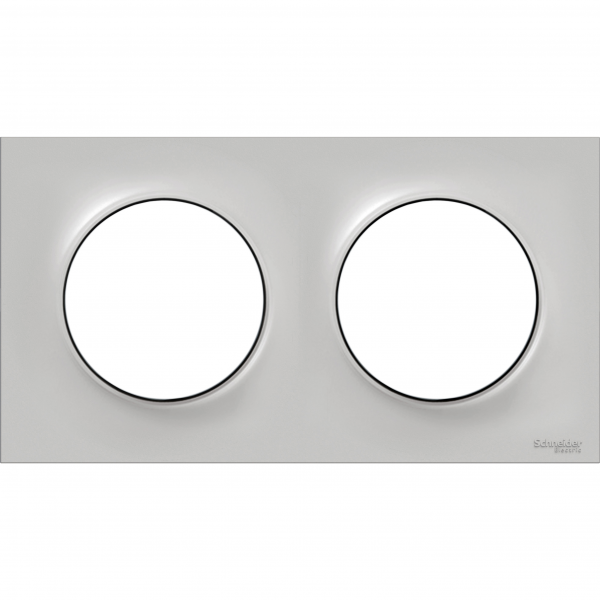 Vignette 2 produit Odace Styl plaque Sable 2 postes horizontaux ou verticaux entraxe 71mm | Ref : S520704B1