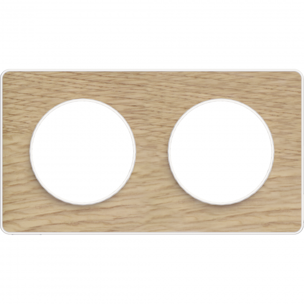 Vignette 2 produit Odace Touch, plaque Aluminium bross liser Blanc 3 postes horiz./vert. 71mm | Ref : S520806J