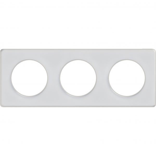 Vignette 2 produit Odace Touch, plaque Translucide Blanc 3 postes horiz./vert. entraxe 71mm | Ref : S520806R