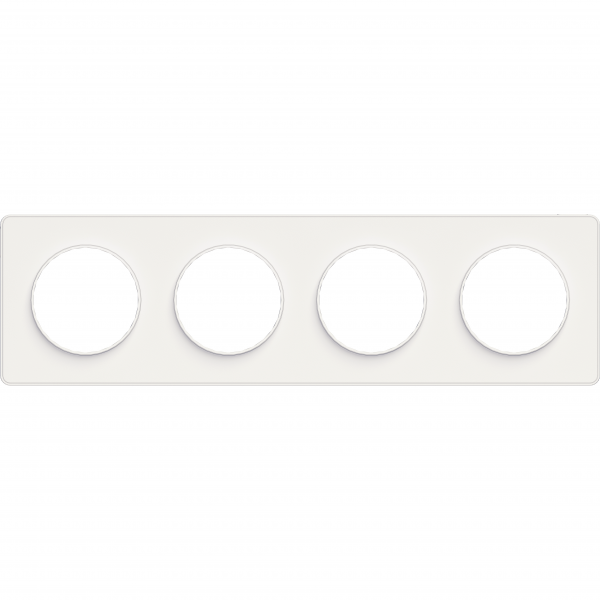 Vignette 2 produit Odace Touch, plaque Blanc 4 postes horiz. ou vert. entraxe 71mm | Ref : S520808