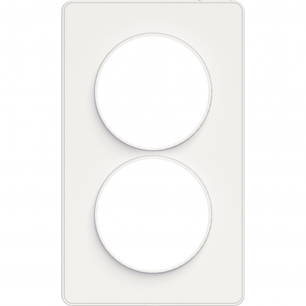 Vignette 2 produit Odace Touch, plaque Blanc 2 postes verticaux 57mm | Ref : S520814