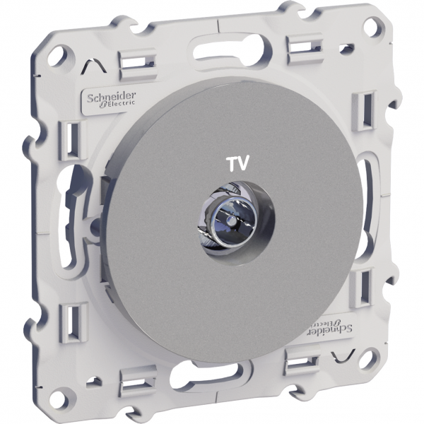 Vignette 2 produit Odace - prise TV - aluminium | Ref : S530445