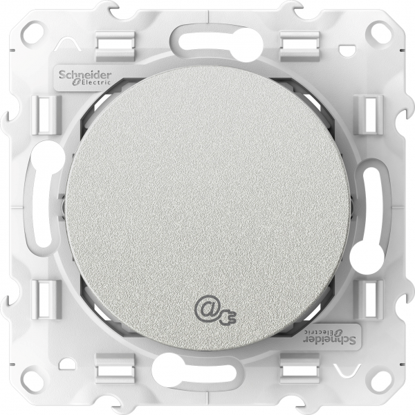 Vignette 2 produit Odace - prise RJ45 CPL - Alu - standard HPAV et HPAV2 - 200Mbp/s | Ref : S530490