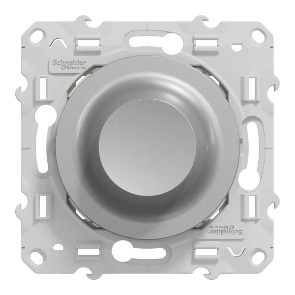 Vignette 2 produit Wiser Odace - variateur rotatif LED - 2 fils - zigbee - alu - permet de grer la variation de la lumire en commande manuelle mais galement via un assistant vocal et/ou smartphone en local ou  distance grce  la passerelle wifi | Ref : S530513W