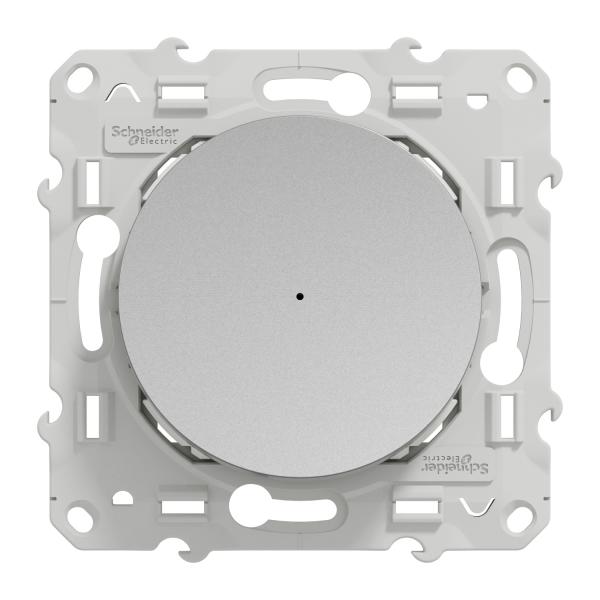 Vignette 2 produit Wiser Odace - bouton poussoir - 10A - zigbee - alu - permet de grer la lumiere en commande manuelle mais galement via un assistant vocal et/ou smartphone en local ou  distance grce  la passerelle wifi | Ref : S530530W