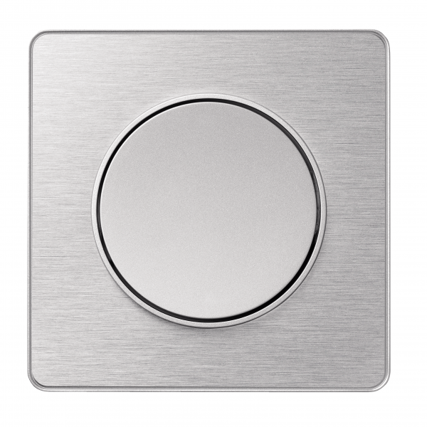 Vignette 2 produit Odace Touch, plaque Aluminium bross avec liser Alu 1 poste | Ref : S530802J