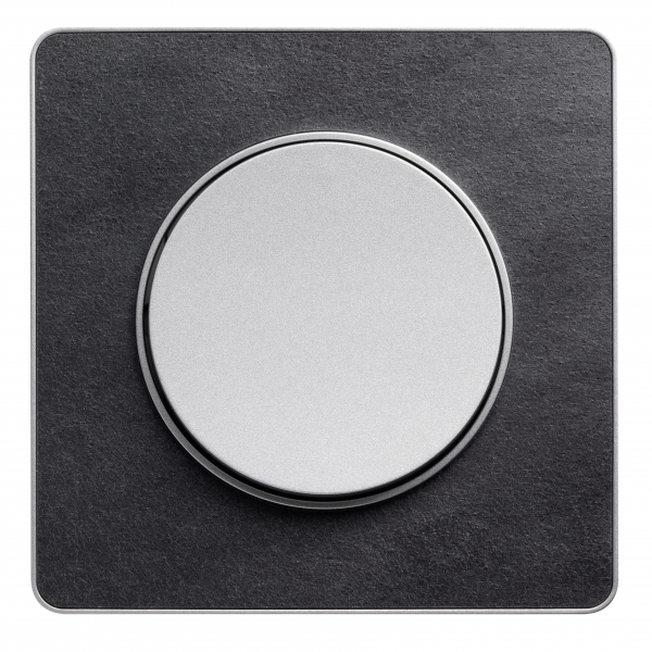 Vignette 2 produit Odace Touch, plaque Ardoise avec liser Alu 1 poste | Ref : S530802V