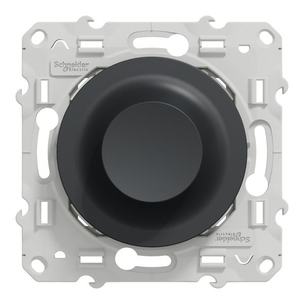 Vignette 2 produit Wiser Odace - variateur rotatif LED - 2 fils - zigbee - anthracite - permet de grer la variation de la lumire en commande manuelle mais galement via un assistant vocal et/ou smartphone en local ou  distance grce  la passerelle wifi | Ref : S540513W