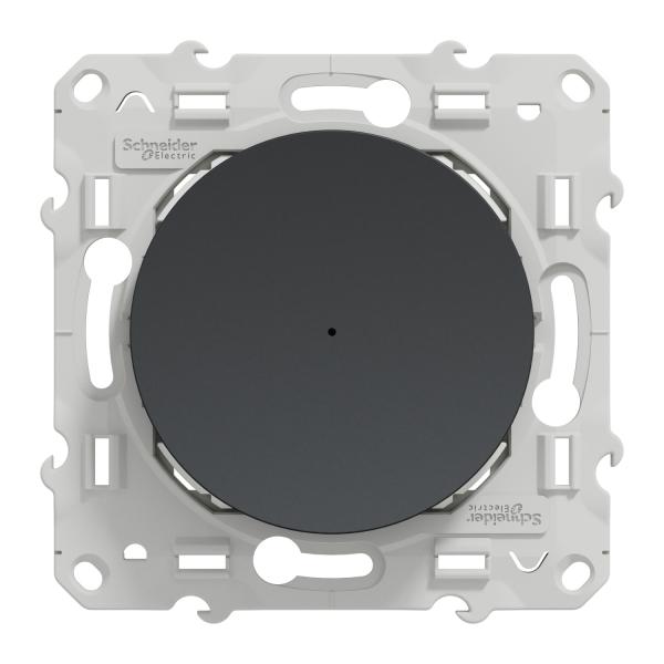 Vignette 2 produit Wiser Odace - variateur poussoir - 2 fils - zigbee - anthracite - permet de grer la variation de la lumire en commande manuelle mais galement via un assistant vocal et/ou smartphone en local ou  distance grce  la passerelle wifi | Ref : S540522W