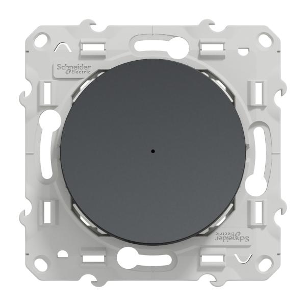 Vignette 2 produit Wiser Odace - bouton poussoir - 10A - zigbee - anthracite - permet de grer la lumire en commande manuelle mais galement via un assistant vocal et/ou smartphone en local ou  distance grce  la passerelle wifi | Ref : S540530W