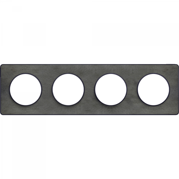 Vignette 2 produit Odace Touch, plaque Ardoise avec liser Anth. 4 postes horiz/vert. entraxe 71mm | Ref : S540808V