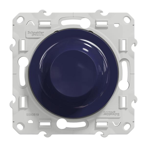 Vignette 2 produit Odace - variateur de lumière universel cablage - bleu cobalt - possible en 2 ou 3 fils - 3W-100W(LED) 10-200W(halogen) - Lampes LED / Halogen / compatible LV transformeur - IP20 | Ref : S550519